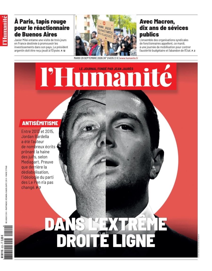 pjacquemain's tweet photo. Cette Une ! Bravo @humanite_fr ! Vive les médias indépendants ! C’est le moment de nous aider : https://t.co/wswjQmH73H https://t.co/az0mAoS55K