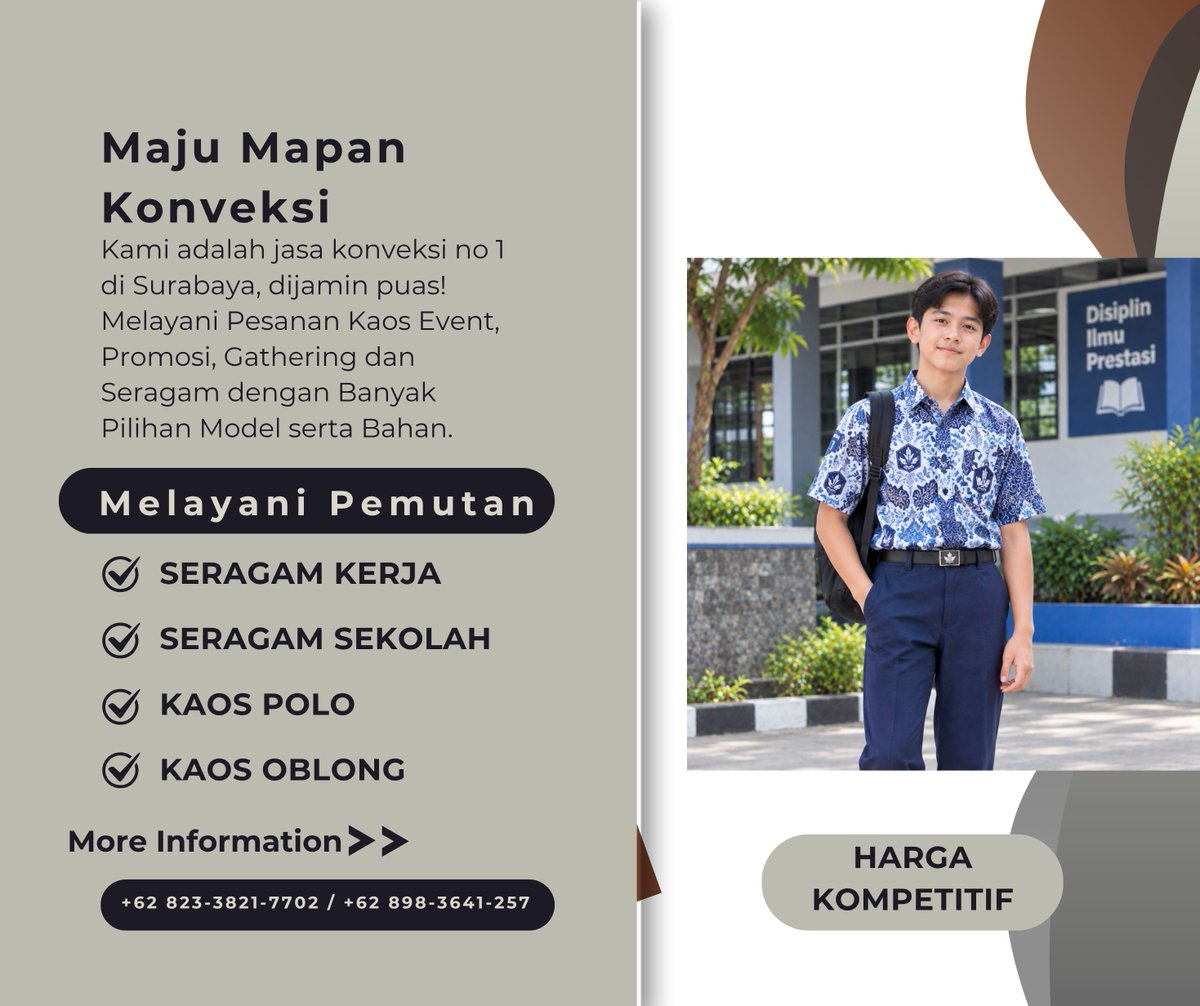 01Fanzah's tweet photo. Harga Spesial   Konveksi Custom Seragam Sekolah di Kota Prabumulih HP/WA 0823-3821-7702

konveksi mini dress,   konveksi midi dress, konveksi maxi dress, konveksi bodycon dress, konveksi   a-line dress

#minidress #mididress   #maxidress #bodycondress #alinedress https://t.co/JyQ5aC5CYC