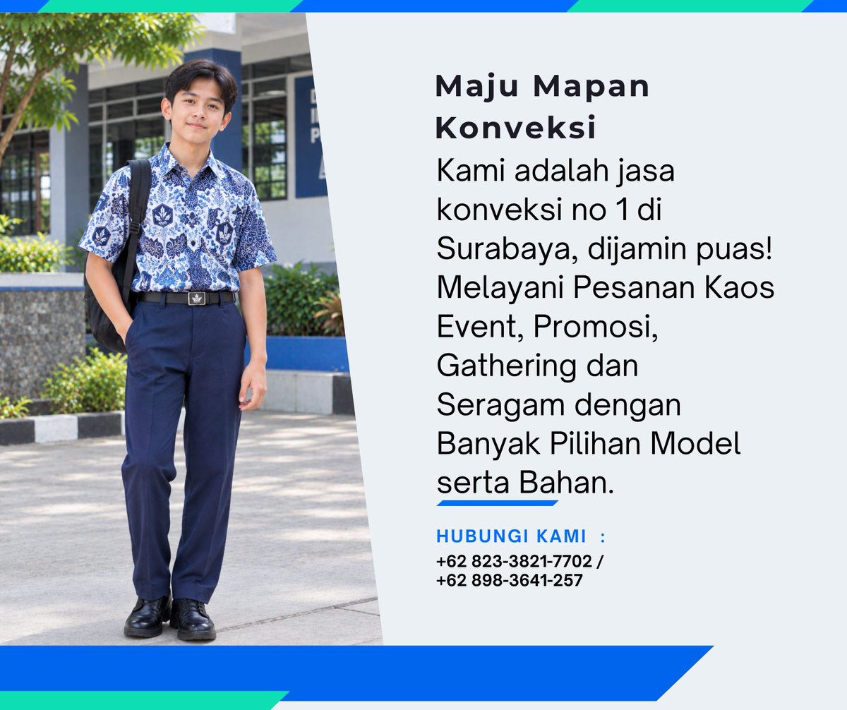 01Fanzah's tweet photo. Harga Spesial   Konveksi Custom Seragam Sekolah di Kabupaten Bengkalis HP/WA 0823-3821-7702

konveksi midi dress,   konveksi maxi dress, konveksi bodycon dress, konveksi a-line dress, konveksi   slip dress

#mididress #maxidress   #bodycondress #alinedress #slipdress https://t.co/y03khXaVBm