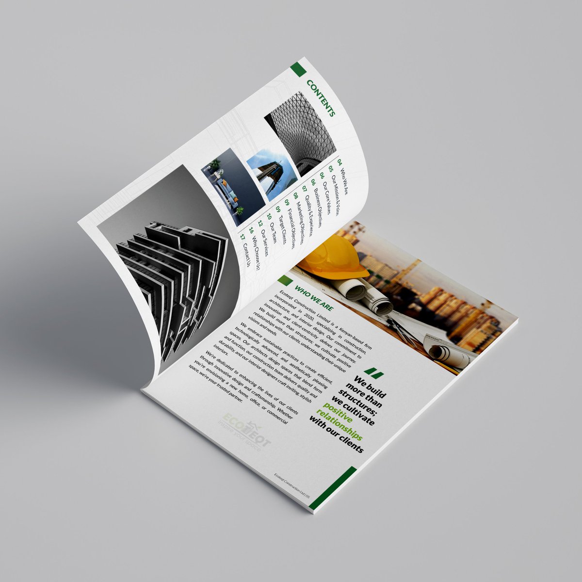 Creativehiveke's tweet photo. A glimpse of our latest company profile for an architectural, construction and interior design firm. #designexcellence 
Client: Ecoteqt Construction Ltd https://t.co/EqLZWoJqZp