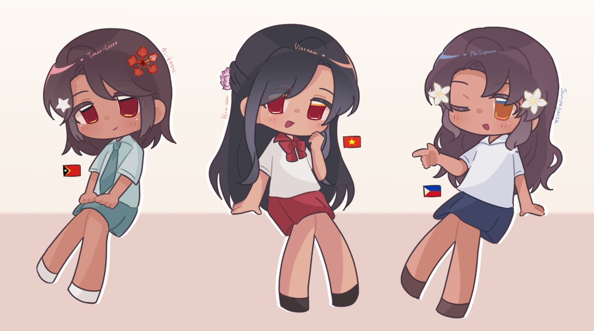 39saku_ya's tweet photo. #国擬人化
🇹🇱🇻🇳🇵🇭

描く時の服に困ってる https://t.co/BnlRxuxhvy