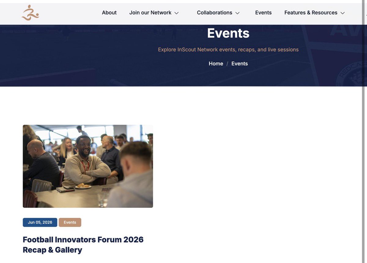 InScoutNet's tweet photo. Events!

Did you know you can advertise any event, seminar / webinar, training course, or exhibition on both our website and portal. Here you can add payment / booking links, and click through's to your pages. This not only creates you a visible event to the whole network, but it also adds this to the portal shared calendar to maximise hits.

Cost - £0

To use this tool you simply need a functional use page. DM us at InScout Network for ore information.

#Event #Visibility #Shared #Advert #Free #Post #InScoutNetwork #Football #Portal #Share #Calendar #Business #Network