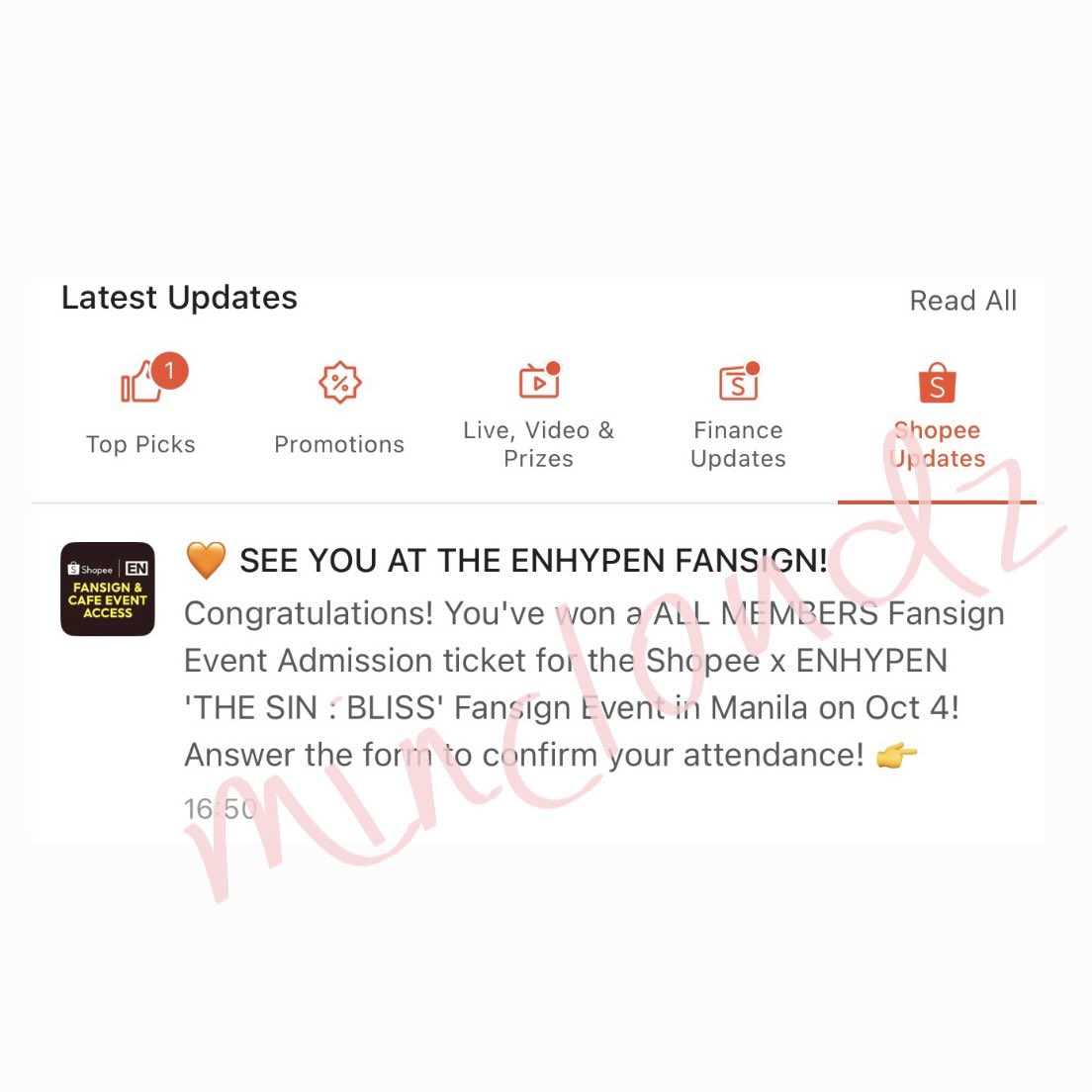 mincloudz's tweet photo. wdym i’m gonna talk to ALL MEMBERS 😭 1 ENTRY AND A DREAM !!!

 SEE YOU SOON MY LUVS @ENHYPEN_members 🥹🧡 https://t.co/S0xkJI2FB7