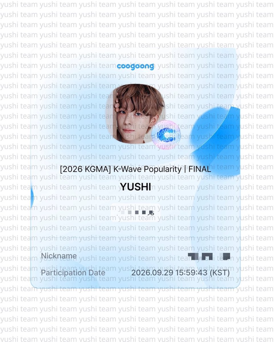 YUSHI_TEAM's tweet photo. ‼️GOOD AFTERNOON YUUFANS‼️

Vote for #YUSHI on Coogong: K-WAVE POPULARITY 2026 KGMA 🩵

🗳️ Voting ends : Oct 10, 23:59 KST
🔗 Vote here : https://t.co/dgKHo9aFBM%…

📢 @YUSHI_TEAM has also opened a fundraising project for global fans to support Yushi’s KGMA voting!

We kindly ask for your help to RT, share, and spread it to other Yuufans so we can reach more fans and come together to support #YUSHI! 🩵

#YUSHI #유우시 #勇志 #ユウシ