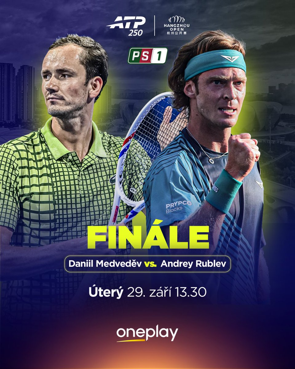 oneplaysportcz's tweet photo. 𝐂𝐡𝐞𝐧𝐠𝐝𝐮 𝐎𝐩𝐞𝐧 &amp; 𝐇𝐚𝐧𝐠𝐳𝐡𝐨𝐮 𝐎𝐩𝐞𝐧 🇨🇳 míří do finále! 🏆

Dvě finálová utkání a dvě trofeje ve hře. Sledujte oba zápasy už dnes na stanicích Premier Sport a Oneplay. 📺

#PremierSport | #ATP | #ChengduOpenTennis | #HangzhouOpen https://t.co/OI4uwvs6NY