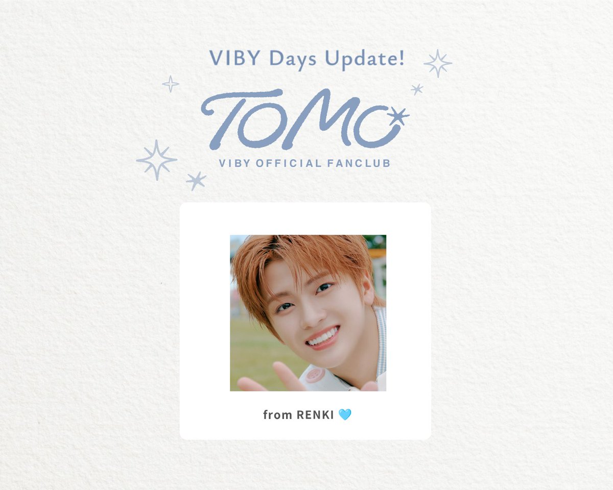 Official_VIBY's tweet photo. [✈️TOMO]

会員限定VIBY Days更新！📝

✍️﹏﹏﹏﹏﹏﹏﹏﹏﹏﹏﹏﹏﹏

　　　from RENKI 🩵
﹏﹏﹏﹏﹏﹏﹏﹏﹏﹏﹏﹏﹏✈️

🔗https://t.co/x6TIKOLFpp

#VIBY #バイビー
#RENKI
#VIBY_TOMO
#RiiMJ
#VIBY_Days https://t.co/NJh99Lt5SV