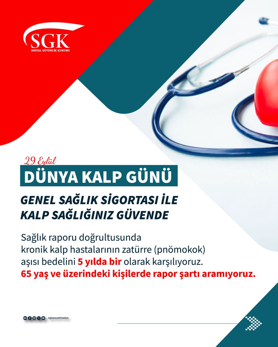 sgksosyalmedya's tweet photo. Genel sağlık sigortası ile kalp sağlığınız güvende ❤️

#DünyaKalpGünü https://t.co/pkAt5i2s2X