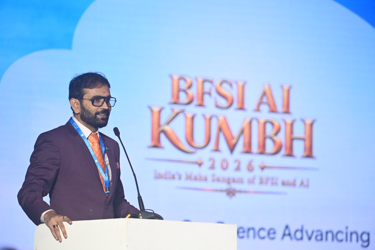 ESDSPiyush's tweet photo. Three days in Nashik. 300+ banking leaders. 36+ technology partners. One question kept coming back in different forms:

As Al moves deeper into BFSI, how do we make sure innovation keeps pace with trust?

The urgency is real. In the first six months of 2026 alone, Indians filed 12.7 lakh cyber-fraud complaints and reported losses of over ₹10,000 crore. Maharashtra, our own state, lost more money than any other. Only about 29% of it could be frozen in time.

At BFSI Al Kumbh 2026, we spoke plainly about the threats Al has made cheaper and faster:

- Deepfake voice and video: a “chairman” approving a transfer he never approved

- Flawless phishing in Marathi and Hindi,
written by machines at scale

- Mule-account networks run by software, moving money before anyone notices

- Digital-arrest scams that exploit a customer’s trust in a uniform on a video call

- Customer data sitting in systems banks
cannot audit, under laws they do not control

Crime used to need skill. Now it needs a subscription.

The response has to be collective. That was the most important outcome of these three days. Banking leaders agreed to work closely with ESDS and our partners on real-time fraud detection, sovereign and auditable data, and resilient infrastructure, so their customers get banking that is faster and safer. No cooperative bank should have to fight this alone.

My connection with BFSI is personal. My father spent part of his career with Bank of Baroda. Growing up, I saw that banking runs on trust. Today, trust is no longer just about reputation. It is about resilience.

There were lighter moments too. A robot that could converse, dance and demonstrate Kung Fu reminded us that technology can still surprise us.

Al will change BFSI. With 170+ BFSI institutions working with ESDS, our responsibility is to make that change useful, secure and worthy of the trust this sector has built over generations.

Thank you to every banker, partner and team member who made the Kumbh happen. The work starts now.

#BFSIAlKumbh #AlinBanking
#CyberSecurity #DigitalTrust #sovereigncloud