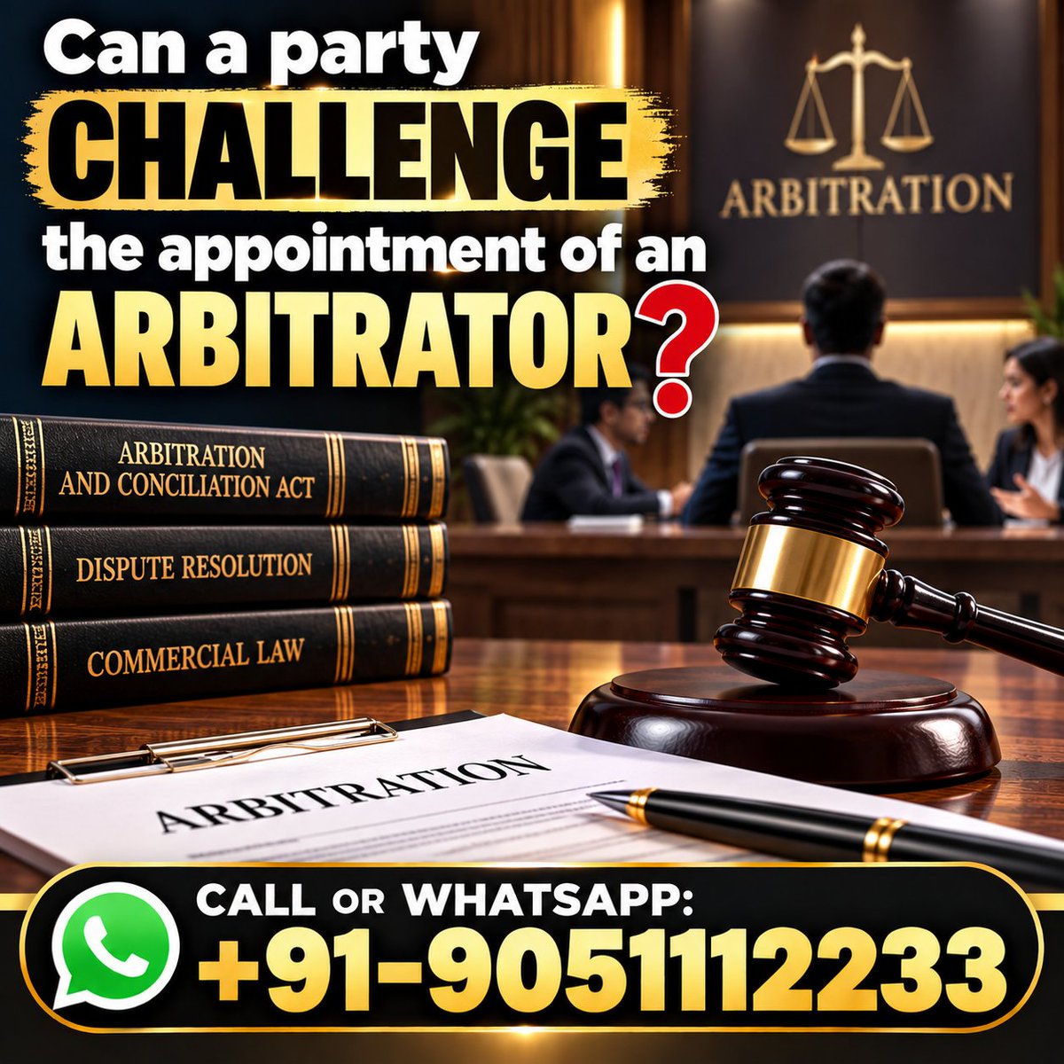 drakmphd's tweet photo. Can a party challenge the appointment of an arbitrator? 
Call or WhatsApp: +91-9051112233  
#Arbitration #DisputeResolution #CommercialLaw https://t.co/VZX7CmjAaT