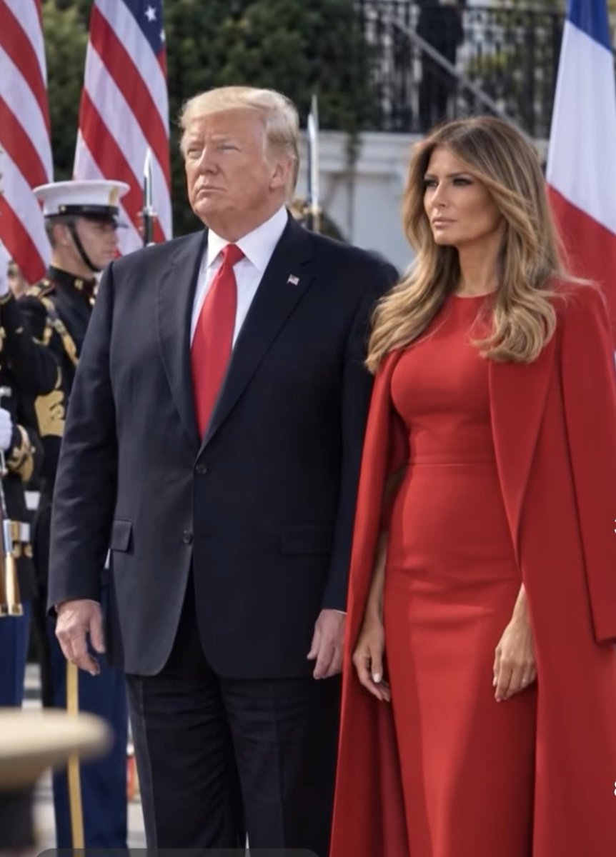 granddaughterTM's tweet photo. Red dress. Red cape. ❤️
Melania Trump once again reminds everyone what a First Lady looks like.🇺🇸
Class can’t be faked.
#DonaldTrump
#MelaniaTrump #FirstLady https://t.co/EgFOwu8P8b