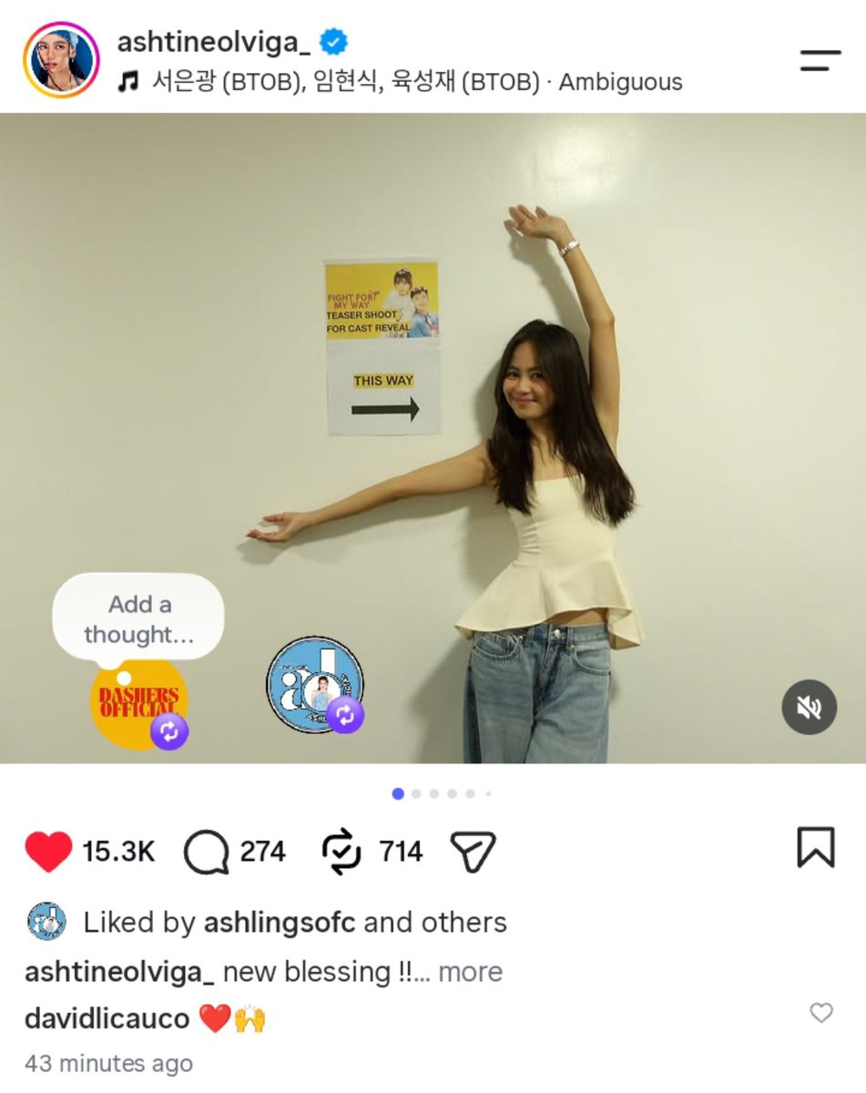 dashers_ofc's tweet photo. [NEW POST ALERT]

Ashtine's cast reveal shoot dump is here!

Engage here: https://t.co/3HR379Ze94

#AshtineOlviga #FightForMyWayPH https://t.co/zdrc3EeJ5w