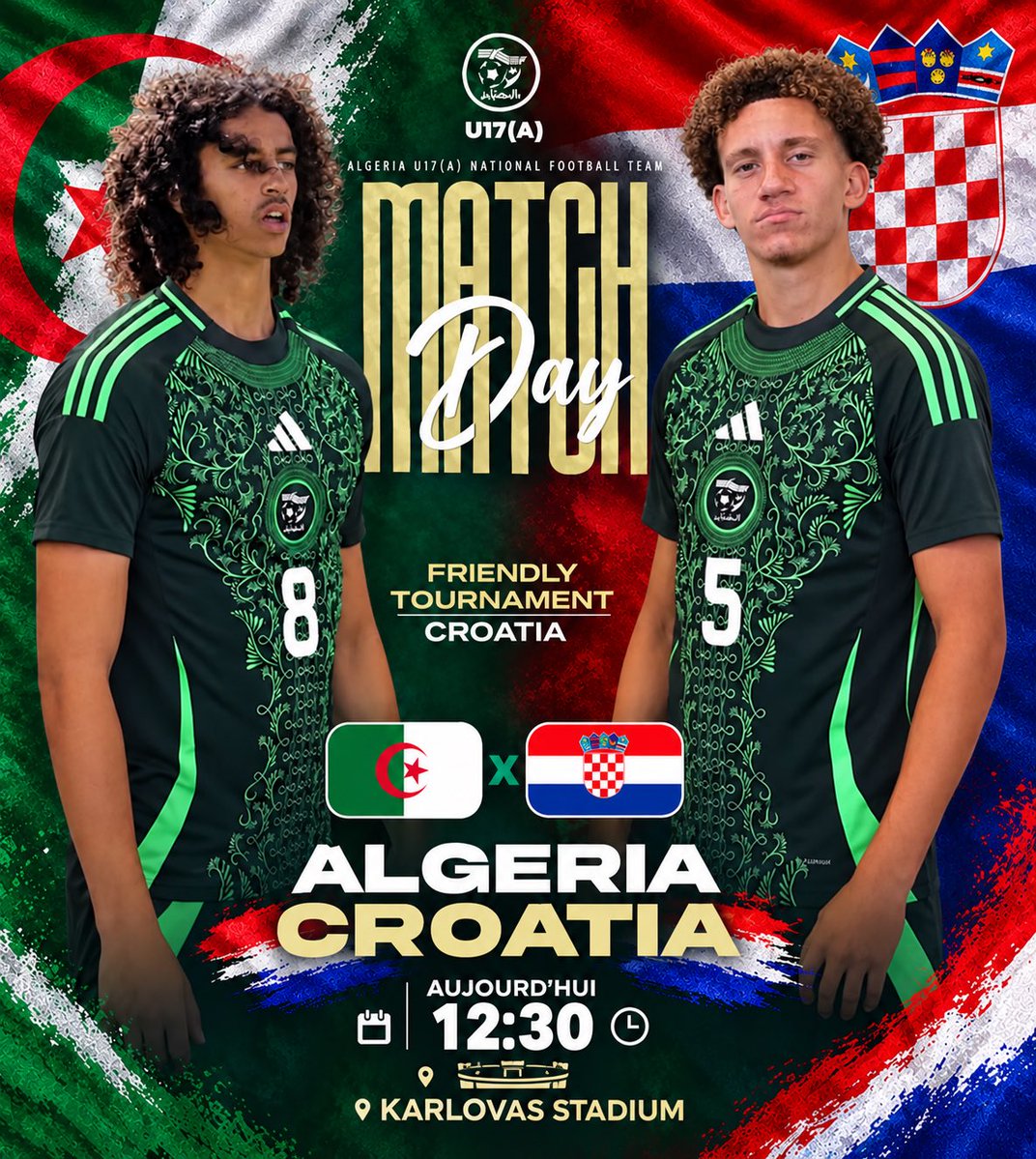 nechab02's tweet photo. Algérie 🇩🇿 u17 Croatie ��🇷 u17 https://t.co/nCBvngB6wO