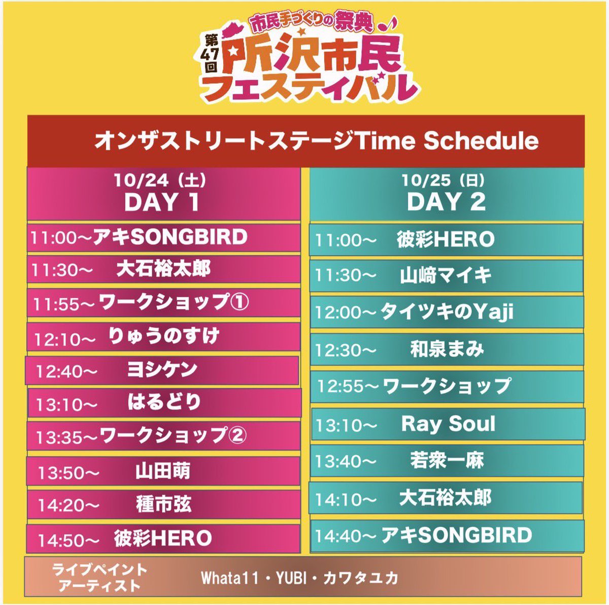 ryunosukenoinfo's tweet photo. 【出演info】

所沢市民フェスティバル
「オンザストリートステージ」

10/24（土）Day1
オンザストリートステージに出演致します

11:00〜16:00
※所沢市民フェスティバルは10:00〜
📍 所沢航空記念公園内 https://t.co/mKjM7euIbp