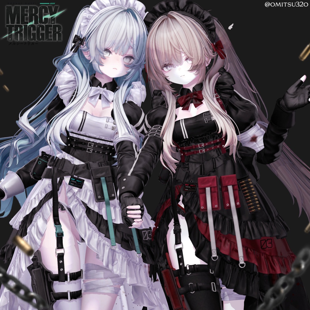 VELLIE_BOUTIQUE's tweet photo. 🖤🤍 MERCY TRIGGER

白も、黒も。おそろいで、もっと可愛く。

発売記念セールも、残りわずか…！
【来週の日曜日まで】お見逃しなく⏳

✦ FULL PACK｜¥4,500 → ¥2,480
✦ 単品｜¥2,400 → ¥1,180

ふたりで楽しむ戦闘メイドスタイル🔫✨
https://t.co/Ahnc1SO6j6 https://t.co/nrMirFOcdq