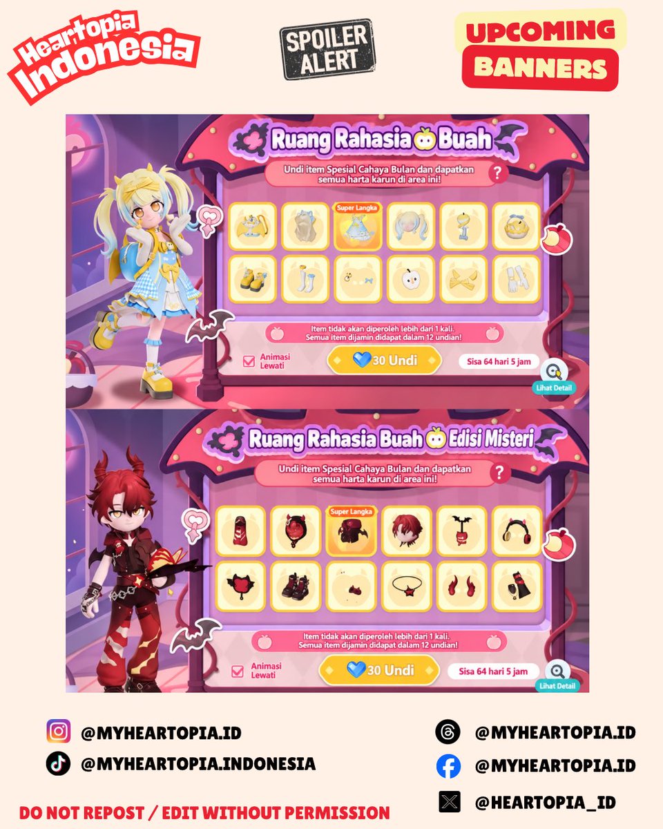 Heartopia_ID's tweet photo. ‼️SPOILER‼️

Upcoming Banners 📢📢

#heartopia #heartopiaindonesia #heartopiagame https://t.co/mfGOSDVK17