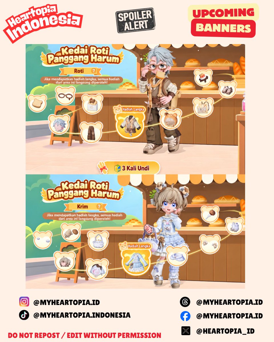Heartopia_ID's tweet photo. ‼️SPOILER‼️

Upcoming Banners 📢📢

#heartopia #heartopiaindonesia #heartopiagame https://t.co/mfGOSDVK17