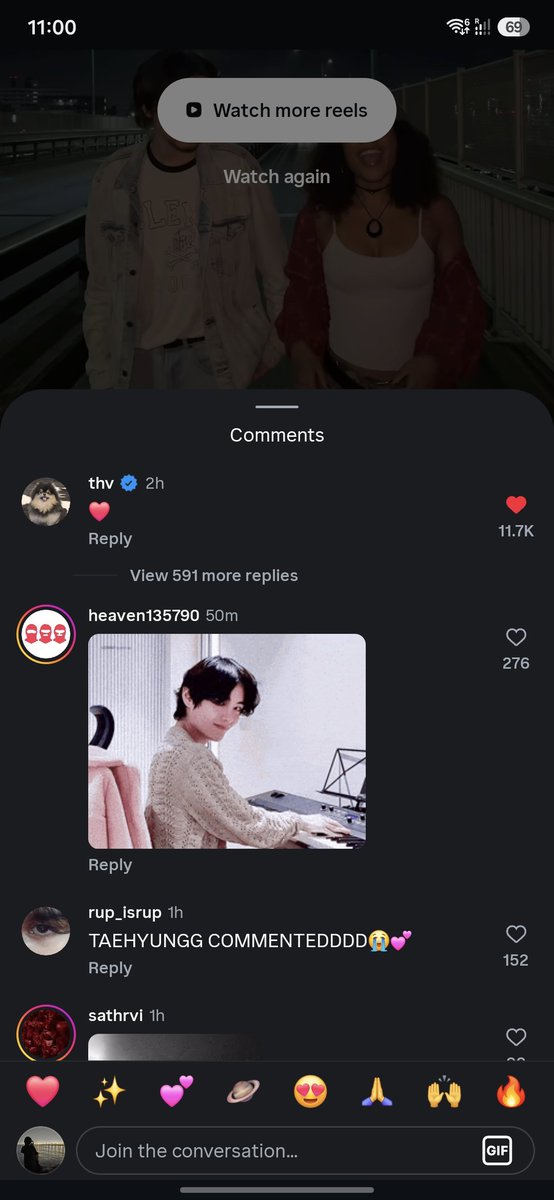 Amna_twt's tweet photo. TAEHYUNG COMMENTED UNDER UMIS AND KAZES POST HELLO?? https://t.co/KjFLB0ru8f