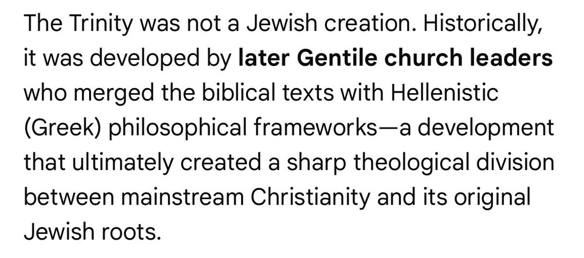 UltraJulito's tweet photo. @Putsncoffee @AbaddonSpeaks You’re so wrong, saying Jesus resurrected himself is HERESY. To follow the Trinity to is to follow the Gentiles and Greeks that used Greek philosophy to merge their own ideas with God’s word. Trinity was not a JEWISH IDEA and Jesus was a JEW, not a GENTILE OR GREEK. Trinity=Wrong https://t.co/RYlK3e0nIp