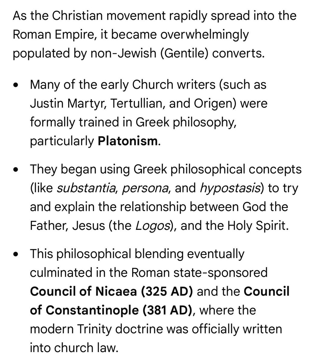 UltraJulito's tweet photo. @Putsncoffee @AbaddonSpeaks You’re so wrong, saying Jesus resurrected himself is HERESY. To follow the Trinity to is to follow the Gentiles and Greeks that used Greek philosophy to merge their own ideas with God’s word. Trinity was not a JEWISH IDEA and Jesus was a JEW, not a GENTILE OR GREEK. Trinity=Wrong https://t.co/RYlK3e0nIp