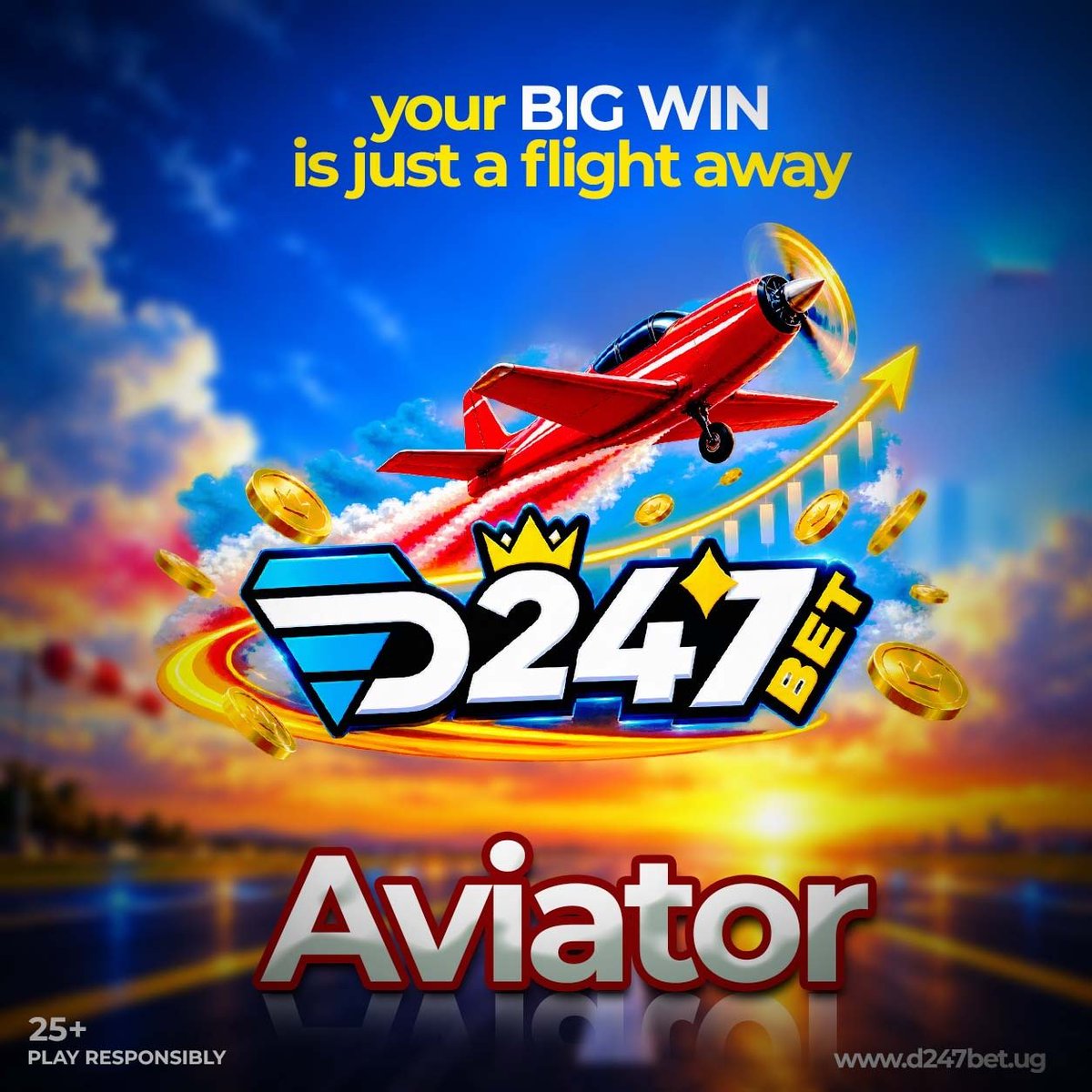 D247bet's tweet photo. ✈️🔥 Your BIG WIN is just a flight away!

Ready for take-off? 🚀🎯 Experience the thrill of Aviator with D247 Bet!

👉 https://t.co/lkFAaPJlvi

25+ | Play Responsibly | T&amp;Cs Apply https://t.co/xl7ZzPUJWb