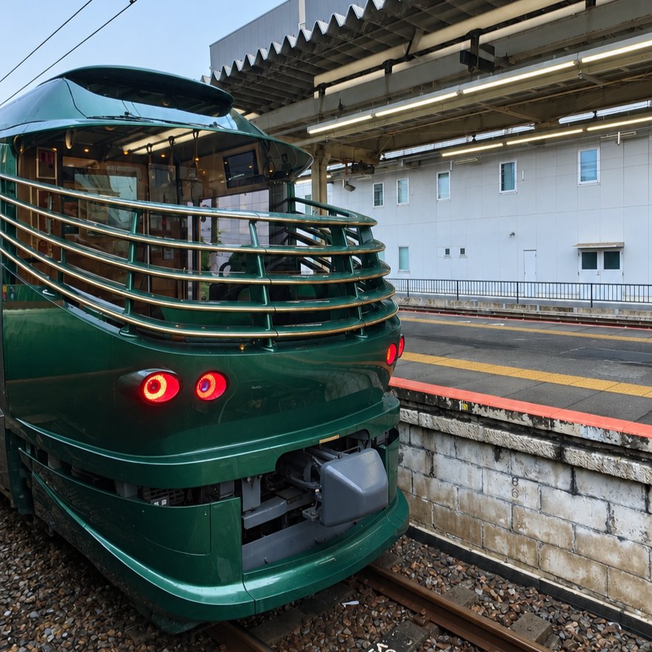 j5641469's tweet photo. 草津駅か南草津駅にて瑞風に遭遇😁
ガラス越しだったのでチャッピーで編集
#トワイライトエクスプレス
#TWILIGHTEXPRESS
#瑞風
#寝台列車 https://t.co/dDVNMX84bD