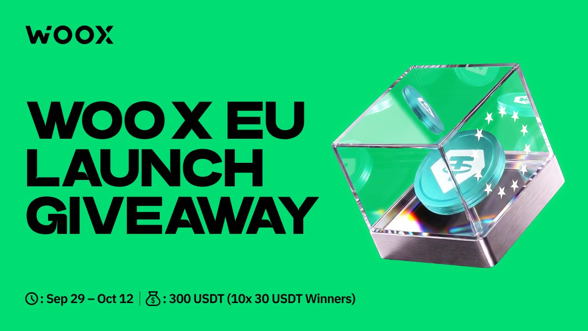 _WOO_X's tweet photo. 🎁 WOO X EU 2-WEEK LAUNCH GIVEAWAY (300 USDT)

We’re celebrating our MiCA-compliant European launch! 10 lucky winners will get 30 USDT each. 💰

1️⃣ Follow @_WOO_X
2️⃣ Like &amp; Retweet post below 
3️⃣ Comment your WOO X EU CID 

Register an account at https://t.co/Q5gWKSSTsC now! https://t.co/A00nLHbhIG