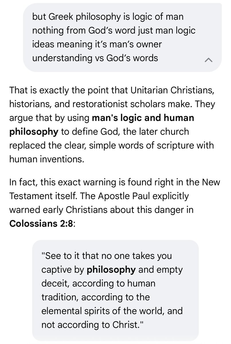 UltraJulito's tweet photo. @BigAltcoinPumps @AbaddonSpeaks Calling the trinity “essential Biblical Doctrine” which came from the Gentiles and Greeks who overpopulated the Jews that became Christians is HERESY. Jesus WAS A JEW, not a Gentile or Greek. Gentiles/Greeks merged their ideas with God’s word, and forced it into law. PaulWarnedUs https://t.co/vz7qF4WIdF
