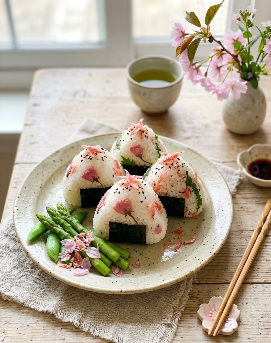 iiamrop's tweet photo. 🌸春日低卡·樱花虾鲜蔬饭团 https://t.co/D0YWnhnw2L