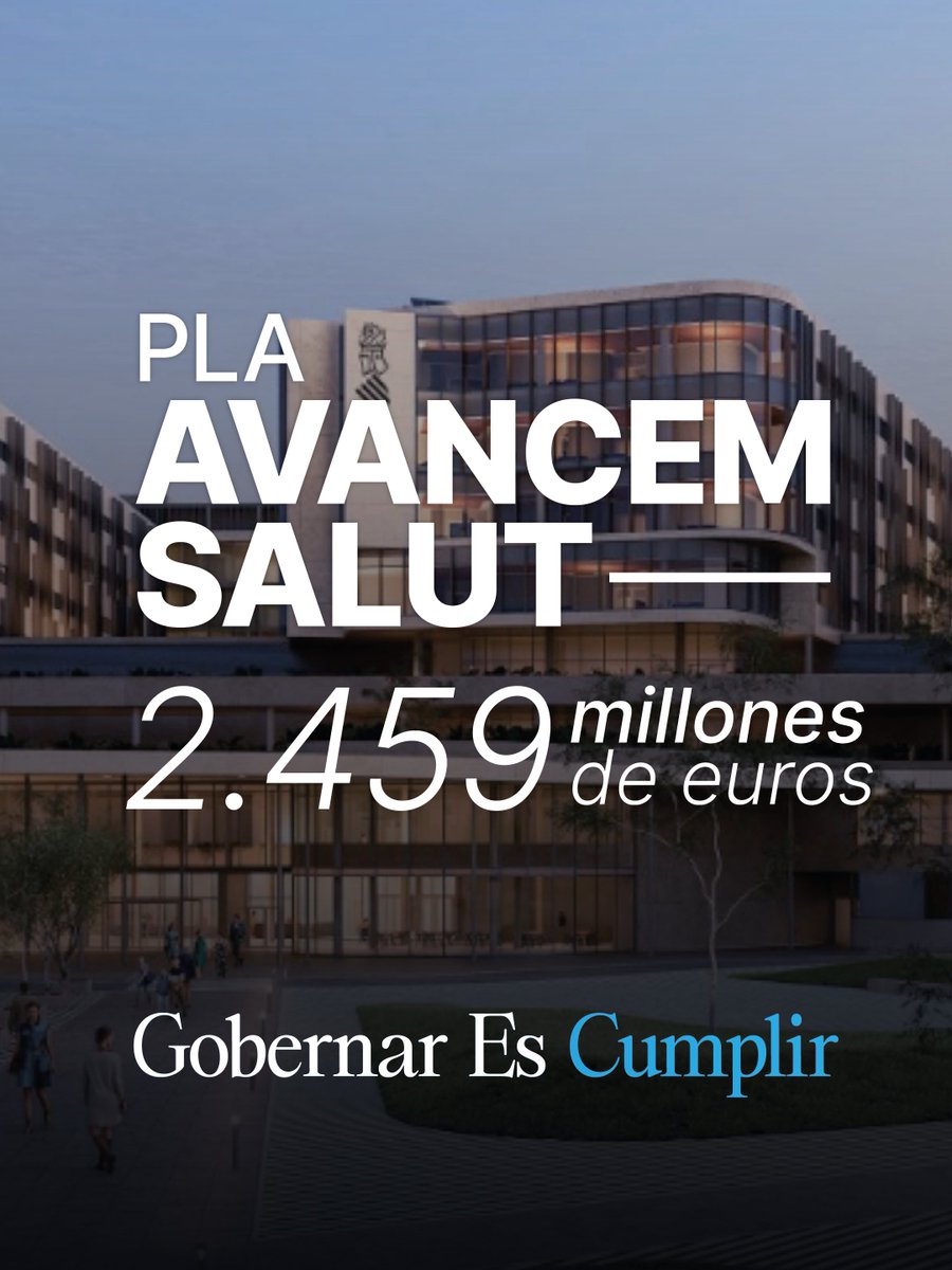 ppcv's tweet photo. La sanidad pública es prioridad para el Consell de @jfperezllorca. El Pla Avancem Salut movilizará 2.459M€, una inversión sin precedentes para reforzar la sanidad pública valenciana. #DPG2026 #GobernarEsCumplir https://t.co/LSYgI2SaIc