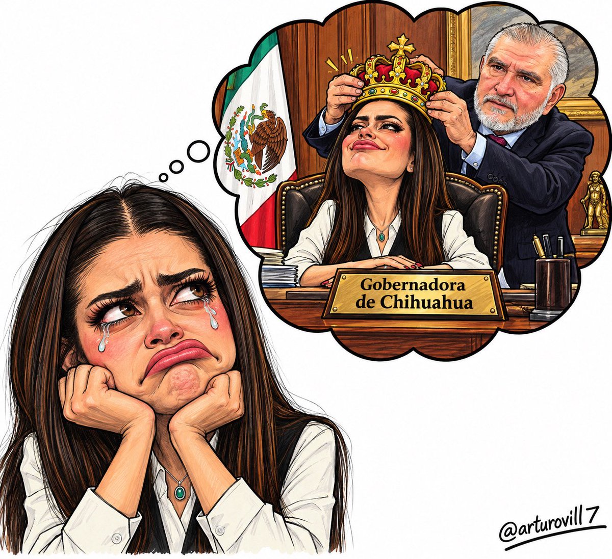 ArturoVill7's tweet photo. Doña Barredora (Andrea Chávez) ya se sentía gobernadora de Chihuahua. Celebro que no haya sido candidata.

Los chihuahuenses ya se libraron del primer mal. Ahora falta el segundo: Morena. https://t.co/1iH5sM5AVJ