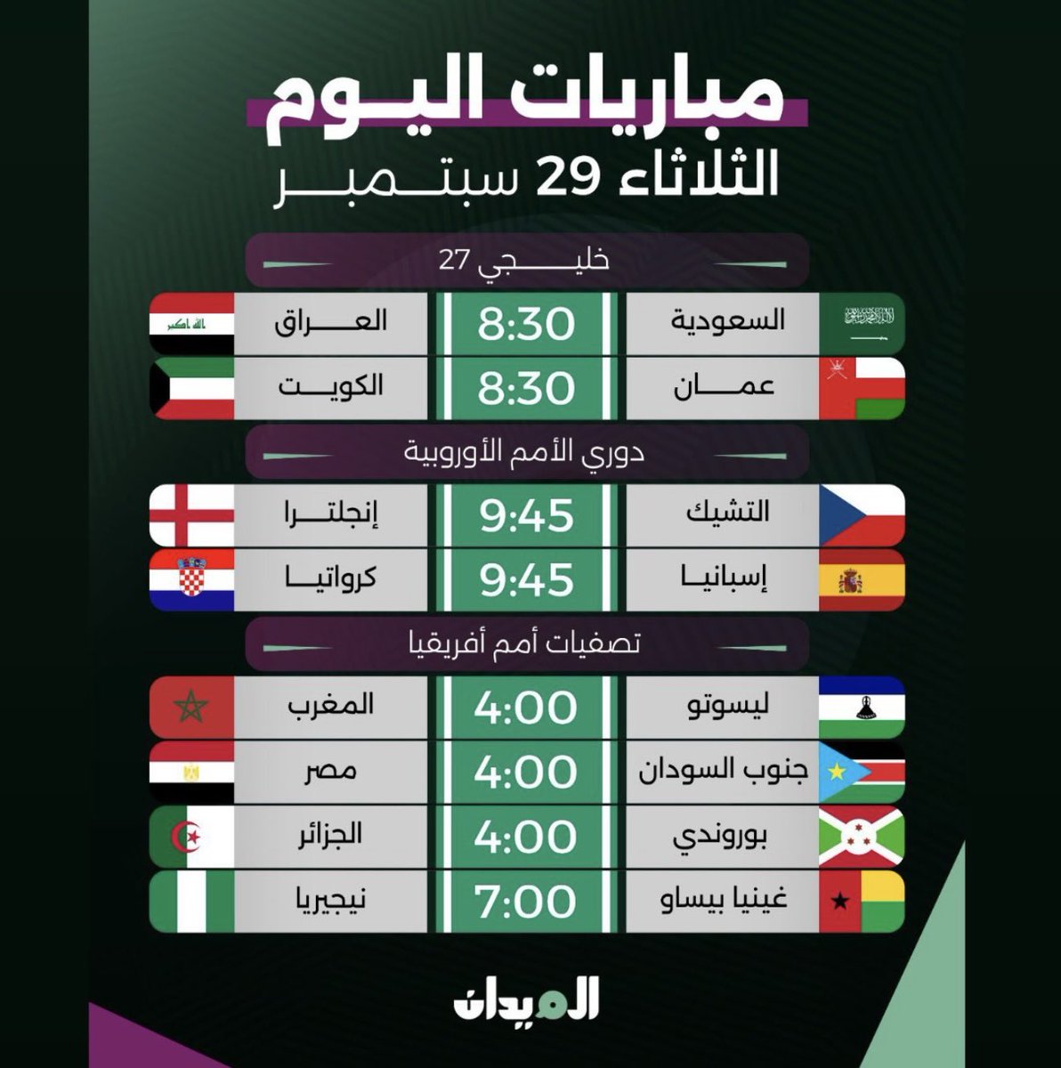 Rzz737's tweet photo. بما ان صباح وتوقف دولي بعطيكم توقعاتي للمباريات المهمة

تعادل المنتخب السعودي والمنتخب العراقي
فوز الكويت 

فوز انجلترا
فوز كرواتيا https://t.co/QhiQJnKdbH