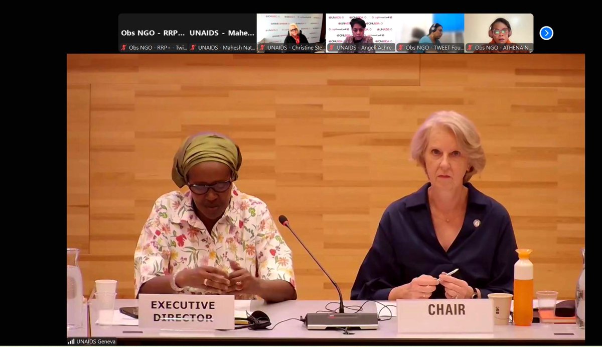 rrpplus's tweet photo. Yesterday, RRP+ joined the 2nd Multistakeholder Consultation on the future transition and integration of UNAIDS into the UN system and beyond, held online.

The consultation brought together governments, communities, civil society and other partners to discuss the future of UNAIDS and, most importantly, what countries and communities need to continue the HIV response during and after the transition.

The discussion focused on protecting the progress made in the global HIV response, maintaining strong support for countries and communities, and making sure that people living with, affected by and at risk of HIV continue to have a meaningful voice in decisions about the future.

Participants also discussed the need for strong coordination, leadership, accountability and technical support for countries, while supporting greater national ownership of the HIV response.

RRP+ brought the voices of communities to the discussion and highlighted the importance of keeping communities at the centre of the HIV response throughout the transition.

As UNAIDS Executive Director @Winnie_Byanyima reminded participants, the key question should be: “What do countries and communities need from the UN to finish the job of ending AIDS?”

The transition should protect the gains made, avoid disruption to the HIV response, and ensure that no communities or people living with HIV are left behind.

#UNAIDS #HIV #EndAIDS 

For assistance or concerns, call RRP+ Toll-Free: 1245.

@RwandaHealth 
@RBCRwanda 
@ahfrwanda 
@soscvrwanda 
@sfhRwanda 
@giz_rwanda 
@CDCgov
@CDCRwanda
@mutambukaDeo 
@nsanzimanasabin 
@JNdayizigiye 
@CMuvunyi 
@PaulineOkumu 
@TuyishimeAlbert 
@BrianChirombo 
@andrewmorley0 
@RichardAmenyah 
@AndrewGasoziNtw 
@aflodiskagaba 
@HindHassan_ 
@BarhamSalih 
@RituShroff3 
@Winnie_Byanyima
@uphls 
@InterfaithRda 
@HopeandHomes 
@RwandaYouthArts 
@unicefrw 
@Rwanda_CCM 
@GlobalFund 
@WHORwanda 
@HDIRwanda 
@UNAIDSRwanda 
@ICAP_ColumbiaU 
@WVRwanda 
@UNAIDS
@UNFPARwanda