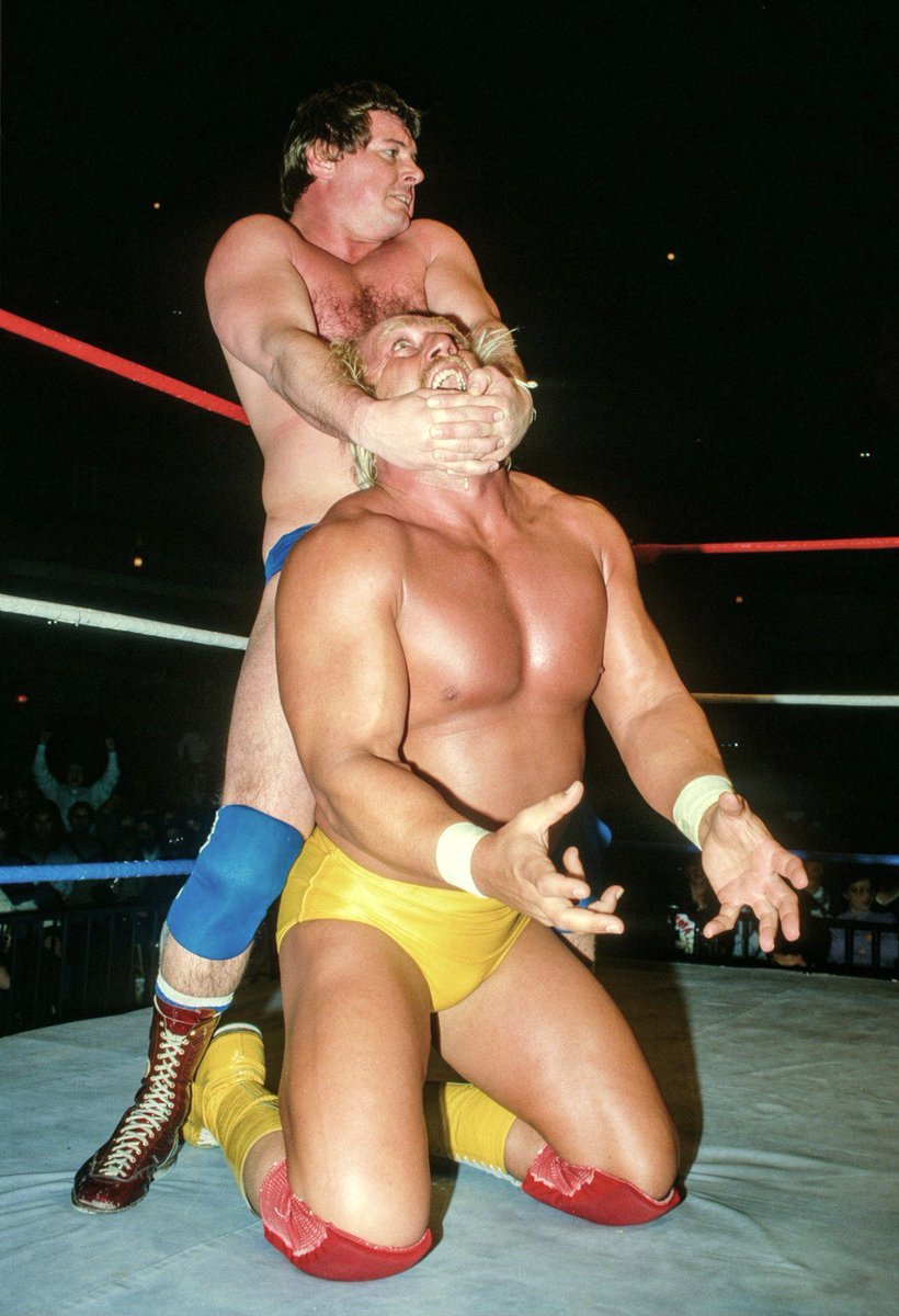 WWFWrestling1's tweet photo. ๐ธ WWF In-Ring Action! #WWF #WWE #RoddyPiper #HulkHogan https://t.co/AUBgceWwQV