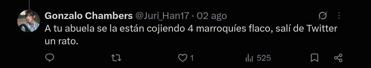 GanDyizz's tweet photo. @Juri_Han17 @tvtop_es Me parece que el hobby de estar todos los días discutiendo en Twitter te quemó las neuronas, toma tu propio consejo y sal de Twitter https://t.co/Mp2LcQshOc