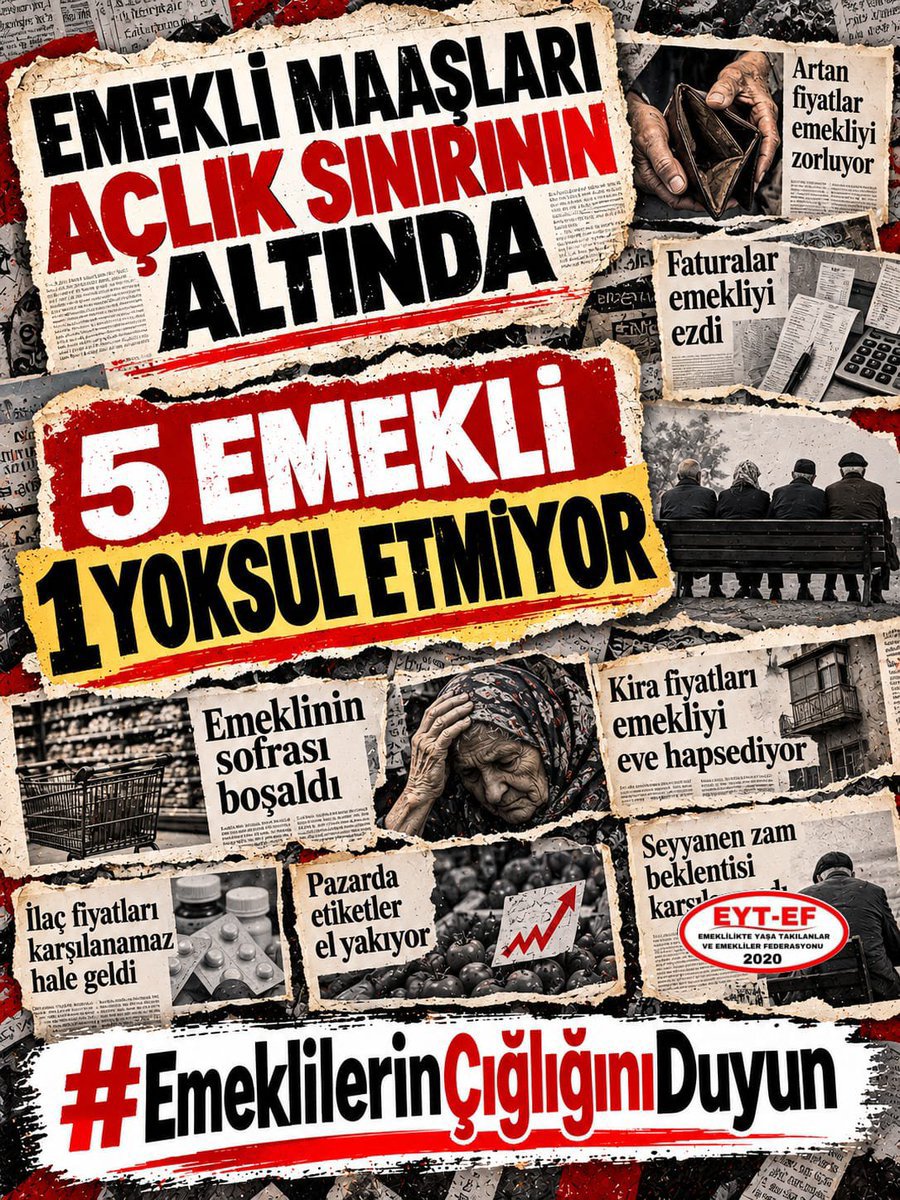 EYT_ED's tweet photo. EMEKLİ
👇👇
#EmeklilerinçığlığınıDuyun

Bir ömür boyu çalıştı bu eller,
Ülkenin yükünü taşıdı bu omuzlar.
Hakları gasp edilen milyonlar,
Bir ağıt değil, bir çığlık yükseltiyor.

"GEÇİNEMİYORUZ "

#Emekli lerin çığlığını duyun!

#5000KısmininçığlığınıDuyun
@RTErdogan
@isikhanvedat https://t.co/QrElHVlrl2