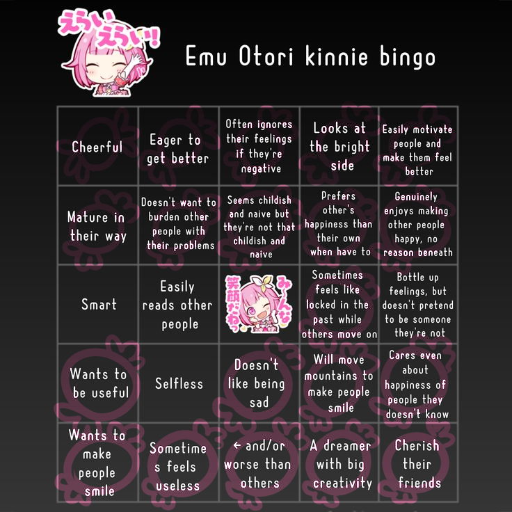 allsavechal's tweet photo. WXS KINNIE BINGO... can't say i wasn't expecting what happened to tsukasa's one https://t.co/VLDdApDINE