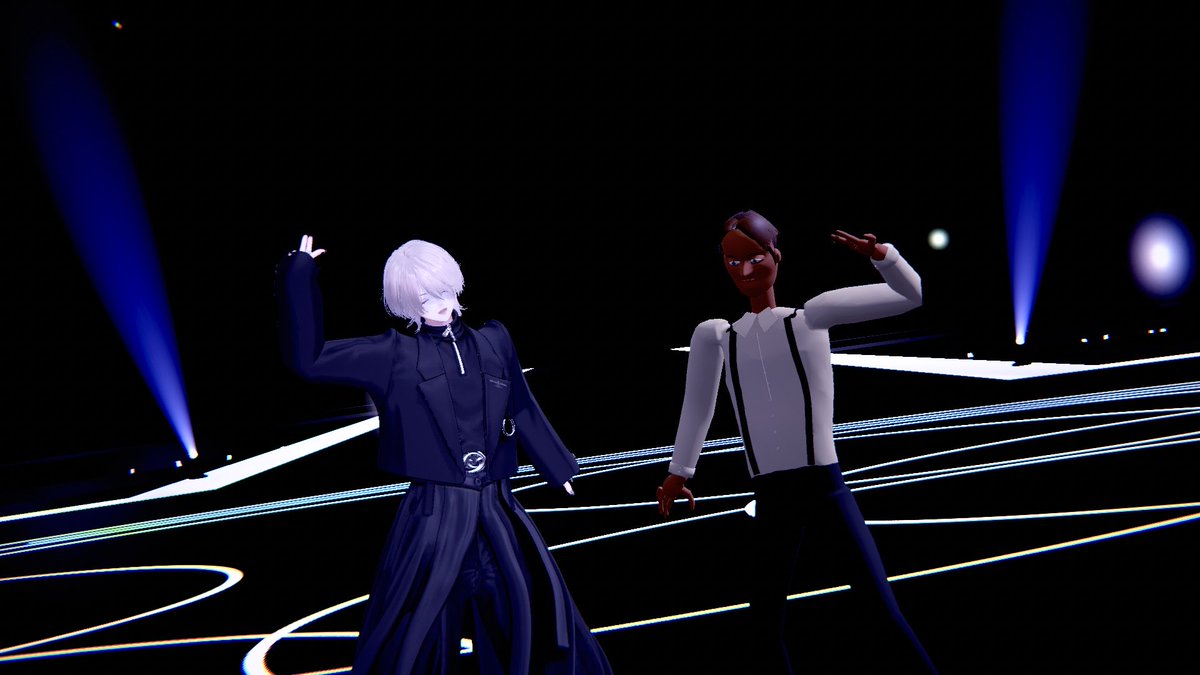 are_x_vrc's tweet photo. イケメン同士で踊ろうって言われたけど、合ってる？ https://t.co/m6YEa9sLoR