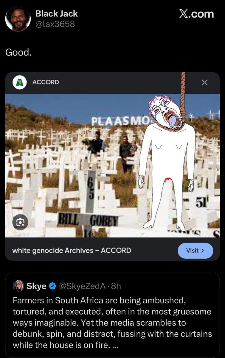 SkyeZedA's tweet photo. These are the same people trying to convince you that nothing bad is happening in South Africa. https://t.co/a4y3wzSGQs