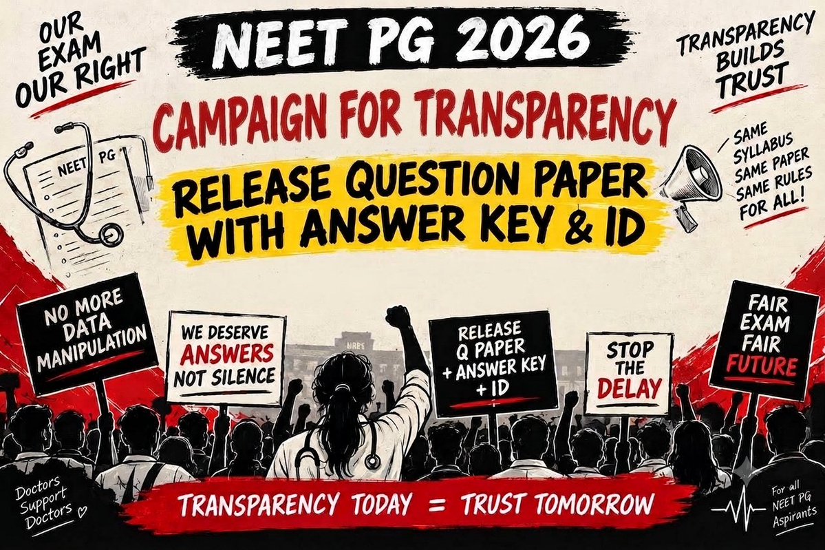 thetruecivilian's tweet photo. @NBEMS_Official ARE DOCTOR'S A JOKE IN INDIA??
We Deserve a Transparent &amp; Complete #NEETPG Answer Key.
We are fed up of flaws in the system.
WHAT IF ALL AFFECTED DOCTORS COME TOGETHER??
@IMAIndiaOrg @FAIMA_INDIA_ @MoHFW_INDIA @PMOIndia @JPNadda @DrDhruvchauhan @bhatia_nachiket https://t.co/bbw1iv59nc