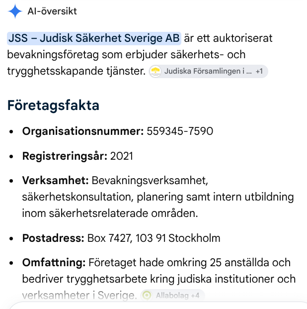 RolandXSweden's tweet photo. JSS – Judisk Säkerhet Sverige AB
Vet ni om att vi har en beväpnad judisk säkerhetstjänst i Sverige?
Kommer Sveriges Riksdag även tillåta att muslimerna har en beväpnad säkerhetstjänst?
https://t.co/bsXWwKjuPV https://t.co/j8EBJ1S0wI