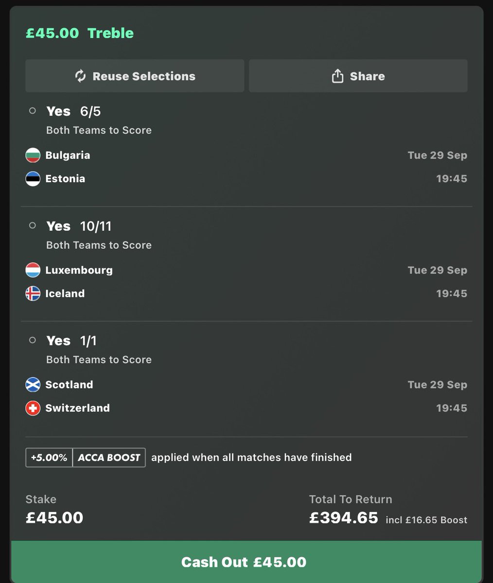 ProSportsP10's tweet photo. BTTS Double 

Drop a ❤️ if you’re on https://t.co/fbmm5uSDC8