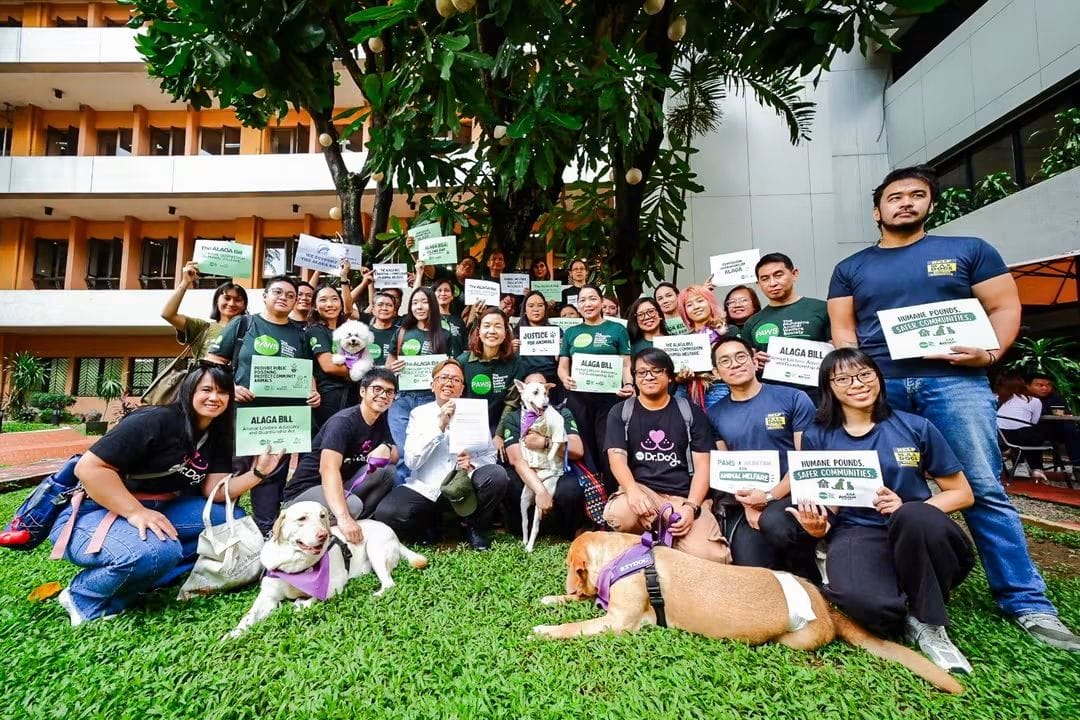 inquirerdotnet's tweet photo. ‘JUSTICE FOR ANIMALS’

LOOK: Akbayan Rep. Perci Cendaña, alongside representatives from the Philippine Animal Welfare Society (PAWS) and some therapy and rescue dogs, filed House Bill 11495, or the Animal Life Advocacy and Guardianship Act (ALAGA).

The bill seeks to systematically strengthen accountability for animal cruelty and promote proper, humane treatment of animals nationwide.  | 📷: Cendaña/Facebook via Hazel Lo-ar, https://t.co/E0yNJSWXKw trainee