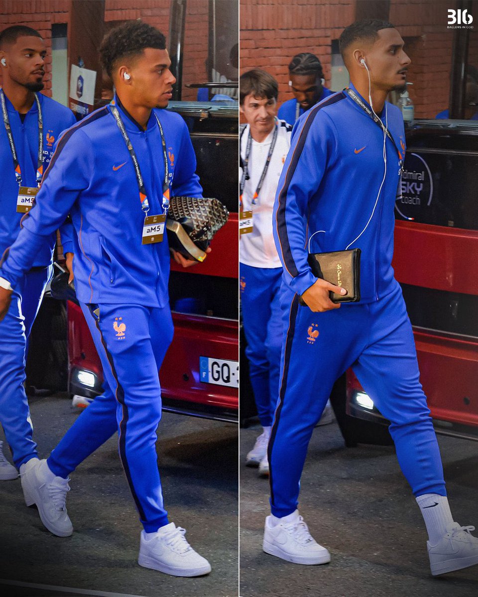 Sports_Doctor2's tweet photo. Before the match between France and Belgium yesterday, 2 “Lost Souls” were spotted.

France’s Maxence Lacroix and Désiré Doué were seen carrying their Bibles as they arrived for the game against Belgium.

UNASHAMEDLY JESUS BOYS!!!! https://t.co/pLC4Yk6lCT