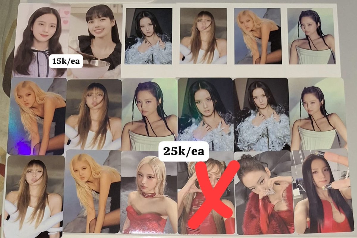 goyangiimiaw's tweet photo. ‼️UPDATE! WTS PHOTOCARD GIRLGRUP OFFICIAL READY INA‼️

✅️Harga sesuai di pict
✅️Ready Kamar
❌️Exc pack + adm 
💸Keep dp 50%
📍Dom Jaksel 
👹No HNR yaa‼️

#wts #photocard #babymonster #aespa #itzy #idle #nmixx #lesserafim #blackpink #hearts2hearts #kpop #official #readyina https://t.co/4n3yDIXIuo