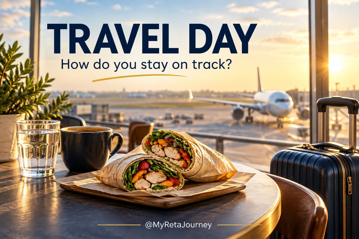 MyRetaJourney's tweet photo. Travel day today ✈️ Airport food and long journeys can make eating well tricky—another everyday challenge on my retatrutide journey.

What's your go-to meal or snack on long travel days? Do you pack ahead or find something along the way?

#Retatrutide https://t.co/ZDWDHVo8EB