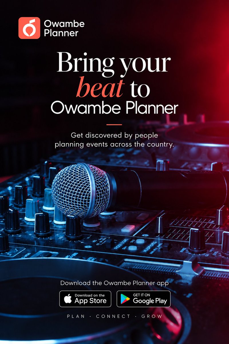 owambeplanner's tweet photo. Your next client may not be looking for your name.

They’re looking for a DJ. A caterer. A photographer. A decorator.

The question is: when they start looking, can they reach you?

Your next booking shouldn’t depend entirely on who happens to see your post. https://t.co/ps4vb44gm0