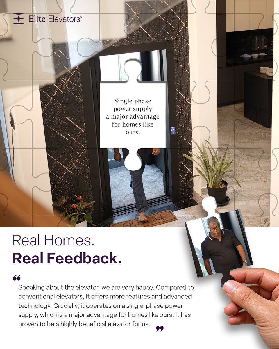 ElevatorsElite's tweet photo. A home elevator becomes meaningful when it fits naturally into everyday life.
For this family, Elite became a choice they can stand by.
And that kind of trust is worth sharing.

Send us a DM or WhatsApp us at +91 78454 41999.

#eliteelevators #homelift #customerfeedback https://t.co/UVYIoqNhM1