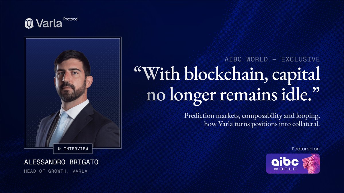 tryvarla's tweet photo. Most positions lock your capital until the event ends.
A token doesn't have to. 🔓

@Polymarket positions are ERC-1155 outcome tokens on @0xPolygon, built on the Conditional Token Framework.
Transferable. Composable. Collateralizable. 🧩

That's the whole difference. The position keeps running. The capital starts working.
Deposit as collateral, borrow $USDC, stay exposed to the outcome.

Our Head of Growth @Bridge984 on prediction markets, composability and looping. Full interview with @AIBC_World 👇