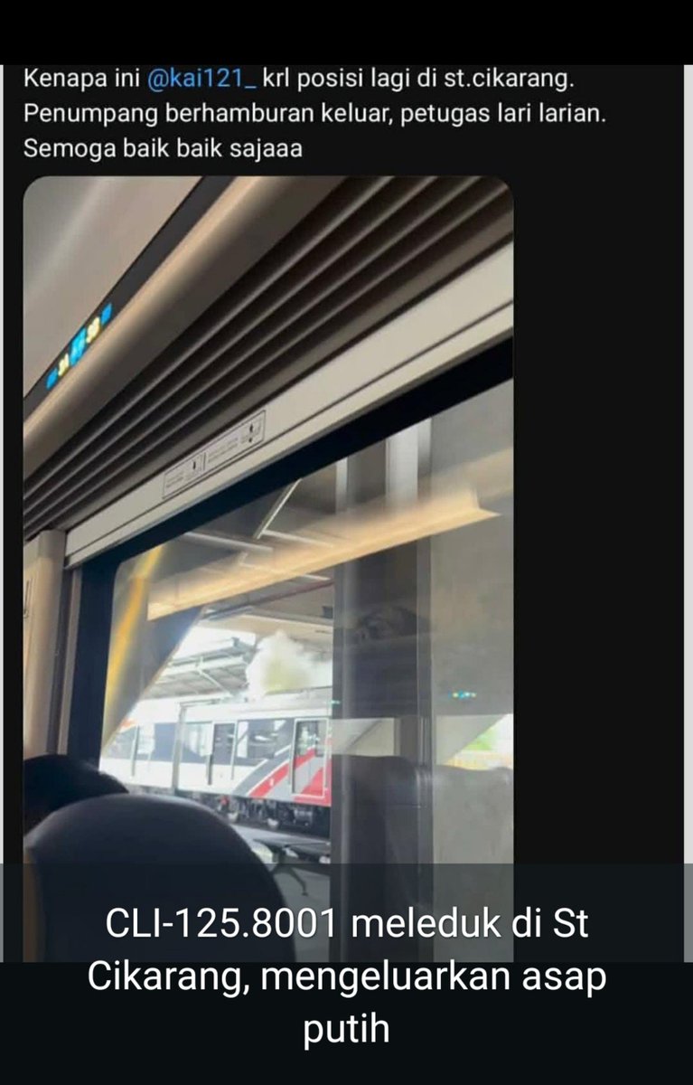 haiiro0102's tweet photo. Hari ini Krl CRRC cli-125 komponennya meleduk mengeluarkan asap https://t.co/hbc3ccPmLG