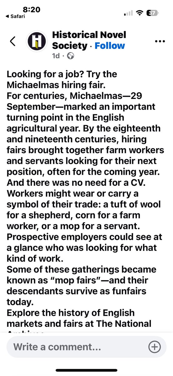 cumbriaoldrural's tweet photo. #Michaelmassday #farmworks and #maids all hired on this day often the folk would stand in the market square and hope someone choose them #mopfairs #tradition https://t.co/P32QnmnqhC